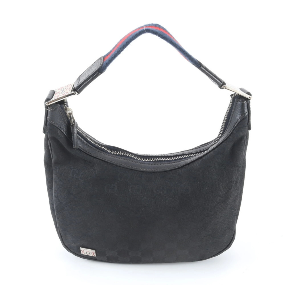GUCCI Black Leather Shoulder Bag